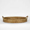 Paume rattan serving tray oval natural woven tray for breakfast and drinks