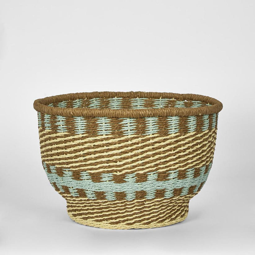 Marvy handwoven paper rope storage basket multi colour eco friendly home organiser