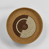 Handwoven Zimba basket brown multi tone paper rope storage basket for home organisation