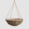Woven rattan hanging basket planter large size for indoor garden display
