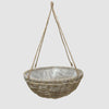 Rattan hanging plant basket small size with triple chain and hook