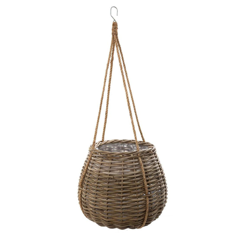 Medium Cancun hanging basket planter for flowers and indoor greenery décor