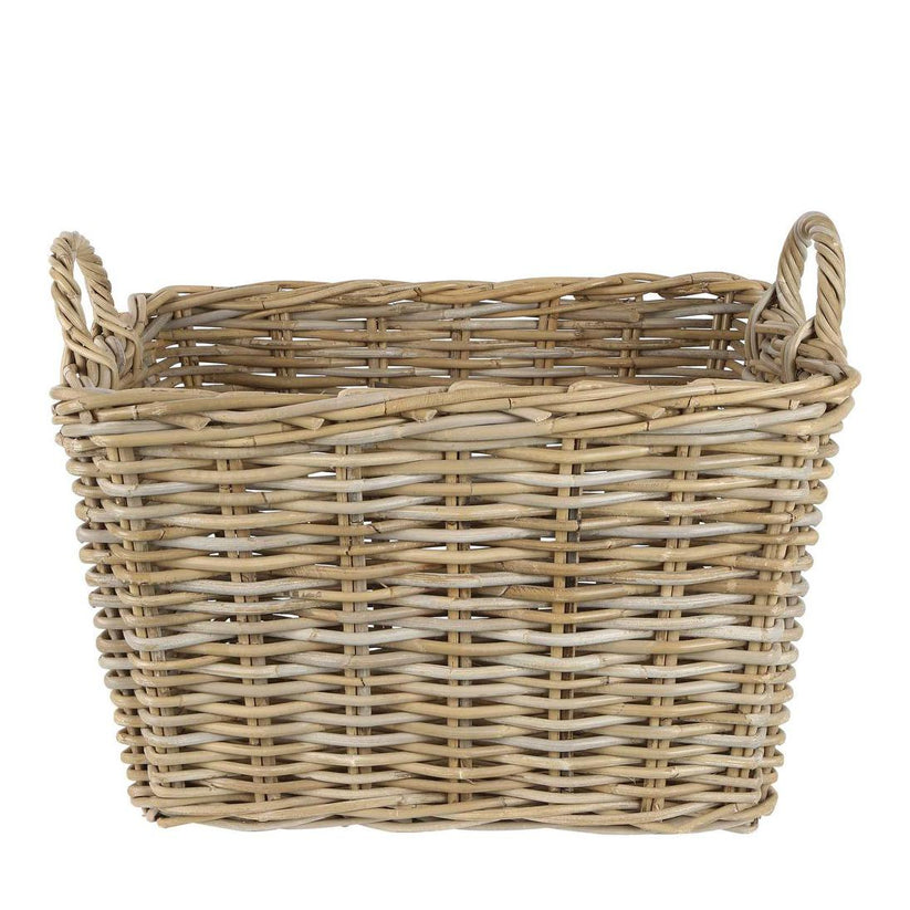 Weathered rattan Bakant basket for living room and bedroom storage use