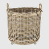 Large rattan Keto basket with handles for living room and entryway storage