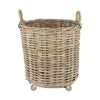 Keto small rattan basket with handles for compact home storage and organisation