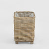 Turin large square rattan basket storage basket for laundry and home organisation