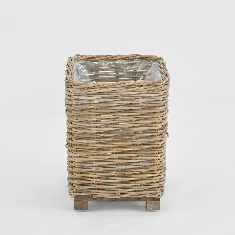 Turin large square rattan basket storage basket for laundry and home organisation