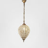 St Loren Medium crystal chandelier pendant light with hand-cut beveled glass and antique brass finish in vintage French Versailles style for elegant interior spaces