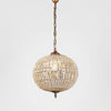 Palermo Medium round crystal chandelier pendant light with brass frame and carved glass tiles in vintage French Versailles style for elegant dining and living interiors