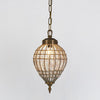 St Loren crystal chandelier pendant light with hand-cut beveled glass and antique patina brass finish in French vintage Versailles style