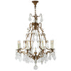 Linoges 8-light chandelier with brass frame, crystal detailing, and French-inspired Baroque design for elegant dining and living spaces
