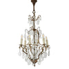 Roche 6-light chandelier with brass frame, crystal detailing, and French-inspired Baroque design for elegant living and dining interiors