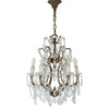Chantilly chandelier with brass frame, crystal detailing, and French-inspired Baroque design for elegant living and dining spaces