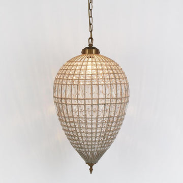 St Loren Large crystal chandelier pendant light with hand-cut beveled glass and antique brass finish in French vintage Versailles style for grand interiors