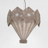 Coastal style rattan chandelier with soft woven texture for living and dining rooms