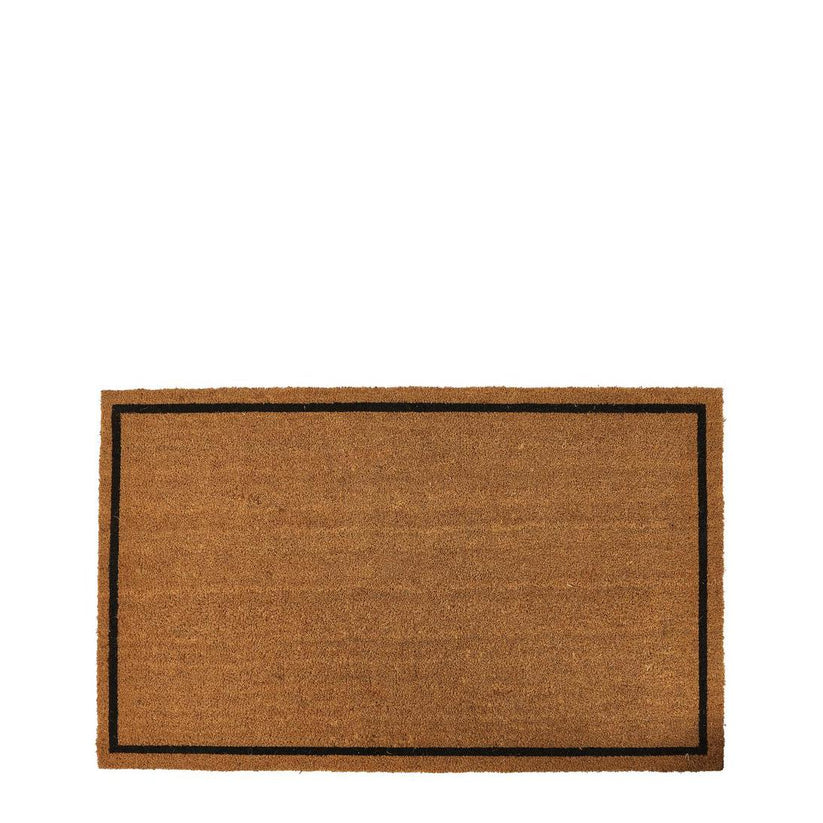 Durable coir door mat for high traffic areas, designed to scrape dirt and debris from shoes, eco-friendly and easy to clean.