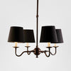 Solid brass Milton chandelier in bronze finish for formal lounges and timeless home décor