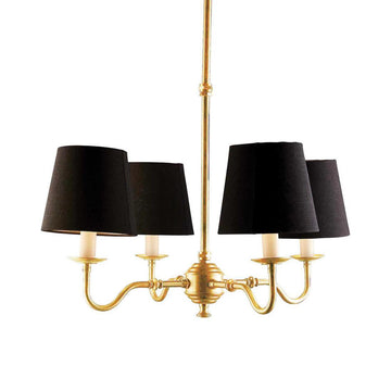 Baroque style brass chandelier for elegant dining rooms and traditional interiors