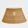 18 inch natural rattan lamp shade with handwoven design for coastal and bohemian interior lighting