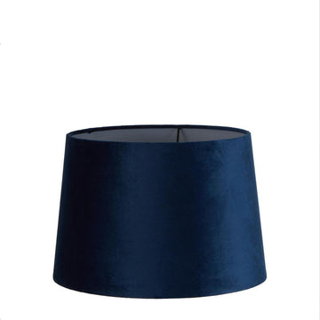 Royal blue velvet drum lamp shade for stylish table and floor lamps