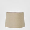 Dark natural fabric drum lamp shade for bedside and living room lighting