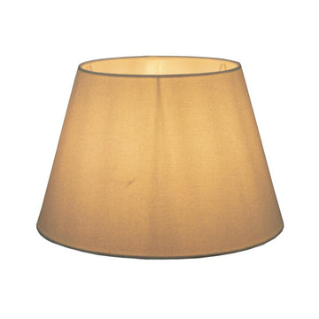 Textured ivory linen taper lamp shade medium size for bedside and table lamps