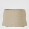 XL dark natural linen drum lamp shade with universal adaptor for E27, B22, E14 and B15 fittings