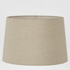 Oversized dark natural linen drum lamp shade for contemporary home interiors