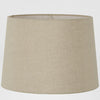 Oversized XXXL linen drum lamp shade in dark natural finish for statement lighting