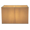Elegant rectangle linen lamp shade in ivory for ambient interior lighting