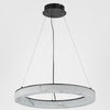 Halo Resin Medium pendant light crafted from iron and resin with a modern natural-inspired design for cozy dining areas and living rooms