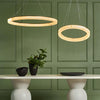 Halo Resin Large pendant light crafted from iron and resin with a warm natural-inspired design for dining rooms and living spaces