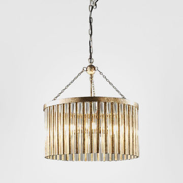 Vintage-inspired antique silver chandelier with cascading crystal accents for luxury home interiors