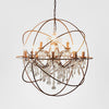 Luxury spherical chandelier with glass teardrop detailing for modern home décor and ambient lighting