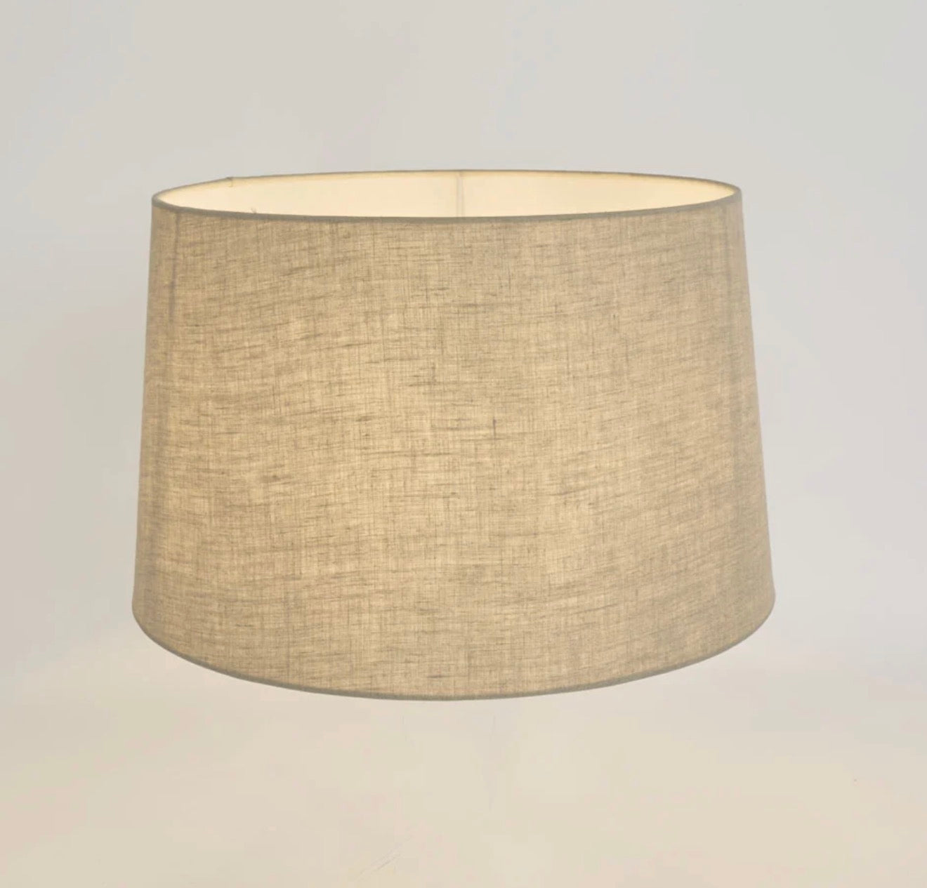 Linen Drum Lamp Shade Medium Light Natural