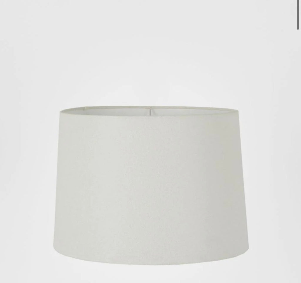 Linen Drum Lamp Shade Small Ivory