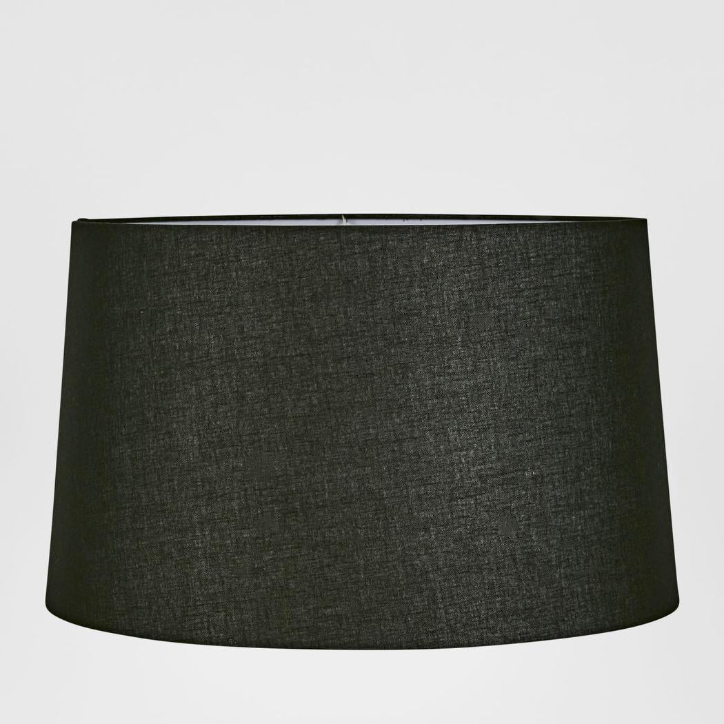 XXL Linen Drum Lamp Shade - Black Linen