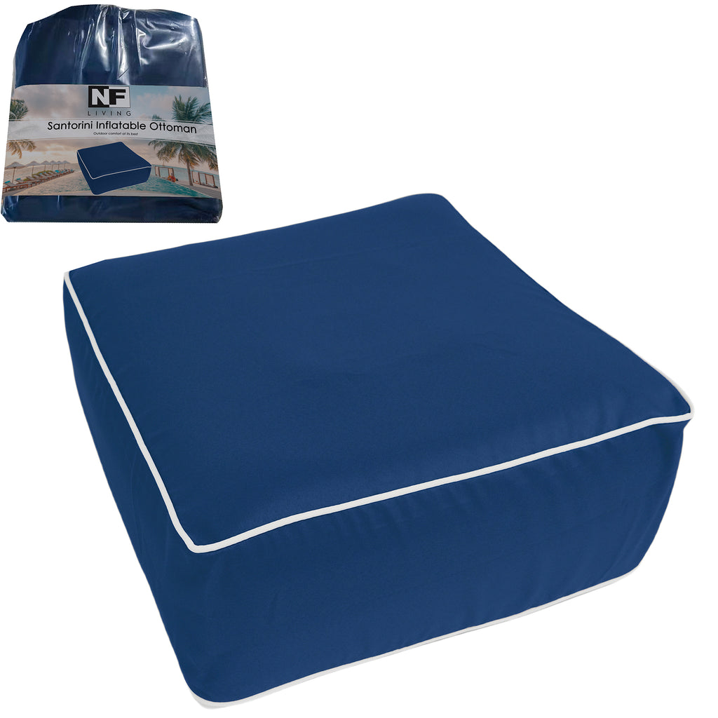 Outdoor Inflatable Ottoman Navy