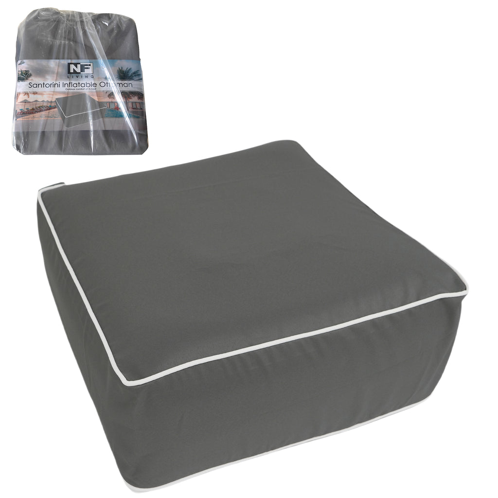 Outdoor Inflatable Ottoman Charcoal