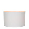 Contemporary white lamp shade with cylindrical shape and textured finish