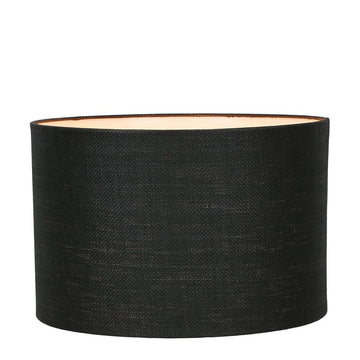 Large black cylindrical lamp shade for bold modern home lighting
