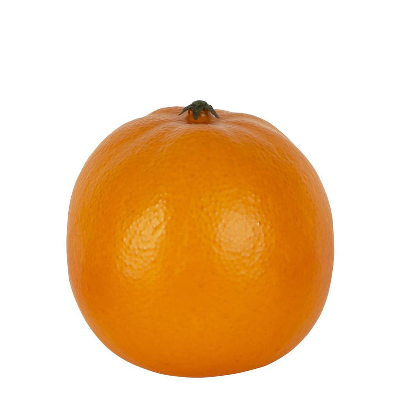 Faux orange realistic citrus decor piece for fruit bowl and home interior display