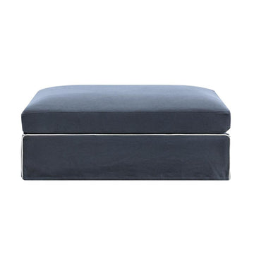 Navy fabric ottoman cover designed for Marbella modular ottoman with removable upholstery for contemporary home interiors