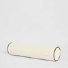 Avoca bolster cushion in ivory fabric with chocolate piping decorative bedroom pillow for luxury bed styling and elegant home decor