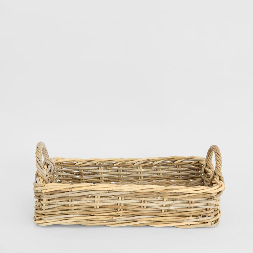 Long rectangular Luna basket for kitchen storage and pantry organisation