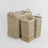 Luna tall basket set decorative storage baskets for laundry and home use
