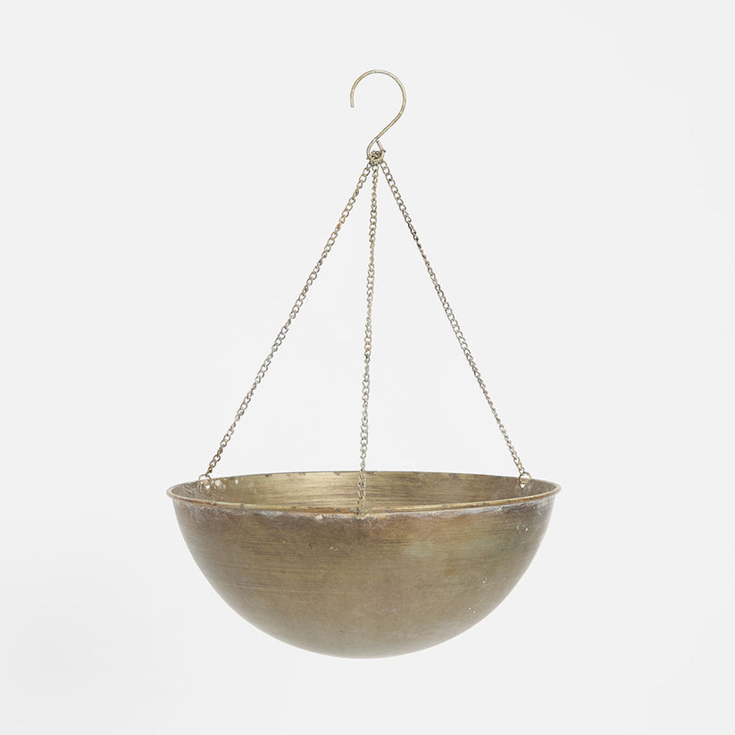 Decorative hanging planter pot for indoor plants, balcony greenery, flowers, or covered outdoor garden display