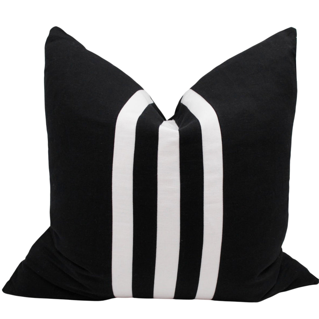 Quill Cotton & Linen Blend Cushion 50x50cm Black