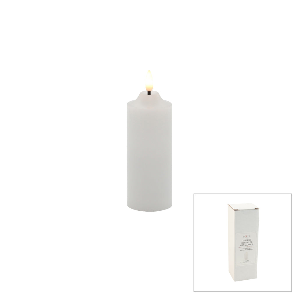 ELLIPSE LED WHITE NARROW PILLAR 5CM X 15CM