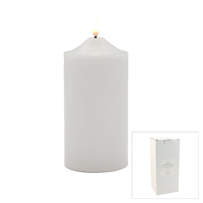 ELLIPSE LED WHTE CHURCH CANDLE 10CM X 22.5CM